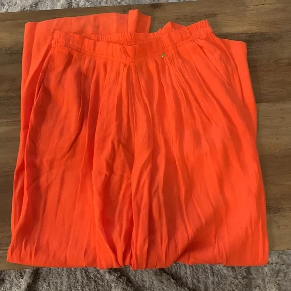 Anthropologie Harlyn coral flowy pants, size S - Picture 3 of 5